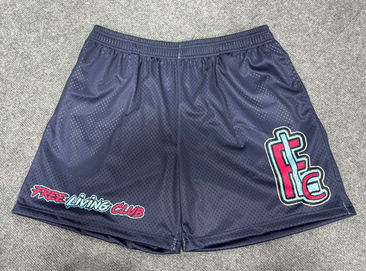 Navy Blue & Red “Club” Shorts