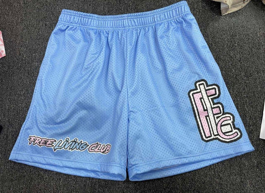 Pink and blue “Club” Shorts