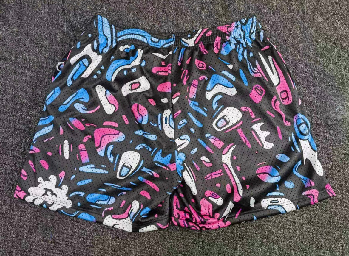 Tie dye Animal Print “Club” Shorts